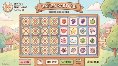 Hafıza Kartları bellek geliştirme oyunu ekran görüntüsü