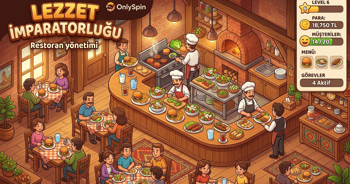Lezzet İmparatorluğu restoran yönetim oyunu
