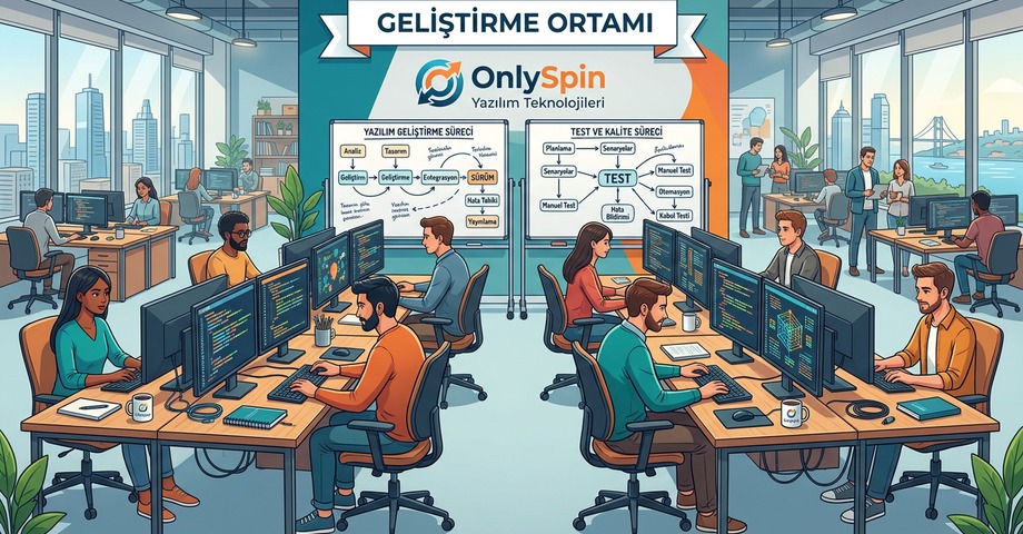 OnlySpin çalışma ofisi ve geliştirme ortamı