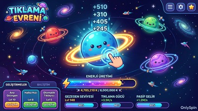 Tıklama Evreni clicker oyunu ekran görüntüsü