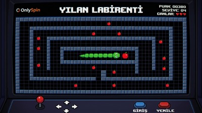 Yılan Labirenti klasik arcade oyunu ekran görüntüsü